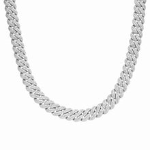 Load image into Gallery viewer, 925 Silver Men’s 12mm Moissanite Miami Cuban Link Necklace – 22"