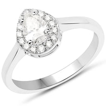 Load image into Gallery viewer, 14K White Gold 0.64 Carat Genuine White Diamond Ring