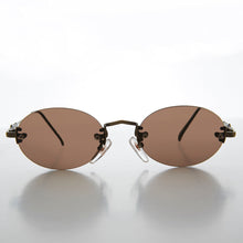 Load image into Gallery viewer, Oval Rimless Minimalistic Vintage Sunglasses - Alpha