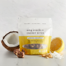 Load image into Gallery viewer, AMG Snacks Lemon Coconut Energy Bites Pack - 6 Packs x 4 oz case