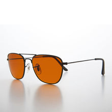 Load image into Gallery viewer, Small Square Amber Colored Lens Aviator - Areo