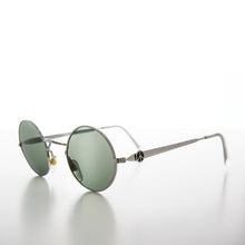 Load image into Gallery viewer, Round Sunglass with Peace Sign and Glass Lens - Arrow