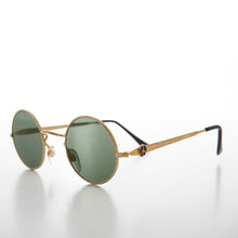 Load image into Gallery viewer, Round Sunglass with Peace Sign and Glass Lens - Arrow