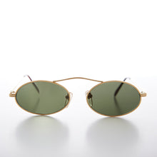 Load image into Gallery viewer, 90s Oval Metal Aviator Sunglass with Floating Cross Bar - Avery