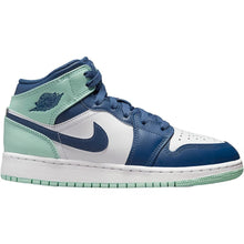 Load image into Gallery viewer, Jordan 1 Mid Mystic Blue Mint (GS)