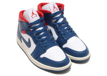 Load image into Gallery viewer, Air Jordan 1 Mid French Blue Gym Red (Women's)