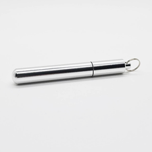 Load image into Gallery viewer, Portable Toothpick Holders – Keychain with Screw Cap in Aluminum & Wood Designs