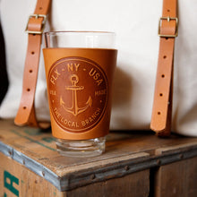 Load image into Gallery viewer, Leather Pint Glass - USA Made