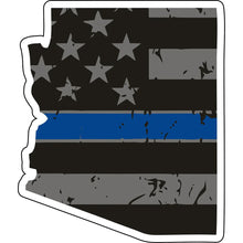 Load image into Gallery viewer, Distressed Thin Blue Line State Sticker - Choose Your State