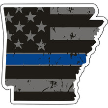 Load image into Gallery viewer, Distressed Thin Blue Line State Sticker - Choose Your State