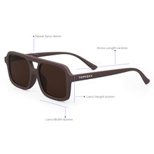 Load image into Gallery viewer, Atlas - Brown Squared Sunglasses