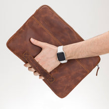 Load image into Gallery viewer, Awe Slim Leather Laptop / Tablet Bag