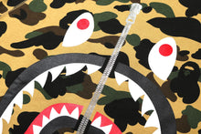 Load image into Gallery viewer, BAPE 1st Camo Printed Zip Shark Crewneck Yellow
