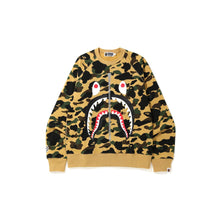 Load image into Gallery viewer, BAPE 1st Camo Printed Zip Shark Crewneck Yellow
