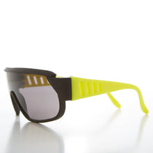 Load image into Gallery viewer, 80s Neon Sports Shield Vintage Sunglass - Barney