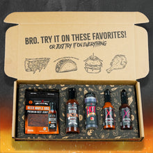 Load image into Gallery viewer, BBQ Bro Box Ultimate Hot Sauce Gift Set