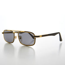 Load image into Gallery viewer, Gold Rectangular 80s Aviator Sunglasses - Beau