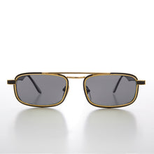 Load image into Gallery viewer, Gold Rectangular 80s Aviator Sunglasses - Beau