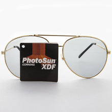 Load image into Gallery viewer, Round Aviator Sunglass with Transition Corning Glass Lens - Bermuda