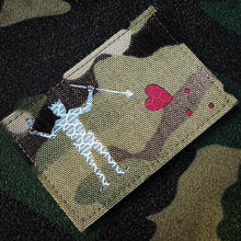 Load image into Gallery viewer, Laser Cut Reflective Edward Teach Blackbeard Pirate Flag- 2x3 CORDURA® Patch Black Beard