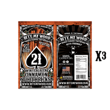 Load image into Gallery viewer, "BiteMyWood wintergreen flavored birchwood toothpicks 21 count reusable bag