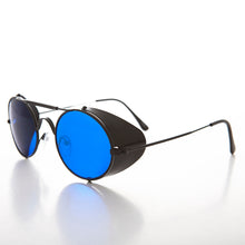 Load image into Gallery viewer, Blue Lens Steampunk Sunglass with Folding Side Shields - Bram 1