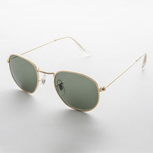 Load image into Gallery viewer, Round Squared Edge Vintage Sunglass with Glass Lens - Brody