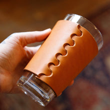 Load image into Gallery viewer, Leather Pint Glass - USA Made