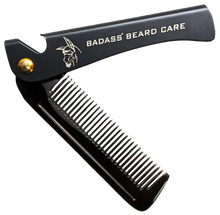 Load image into Gallery viewer, 2-in-1 Folding Ox Horn Comb
