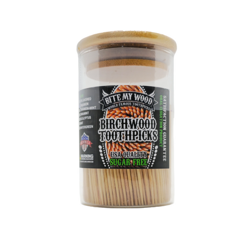 BiteMyWood 700 qty Flavored Birchwood Toothpicks Front