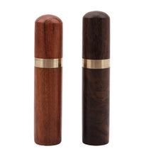 Load image into Gallery viewer, Portable Toothpick Holders – Keychain with Screw Cap in Aluminum & Wood Designs