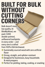Load image into Gallery viewer, USA Quality BirchWood Toothpicks