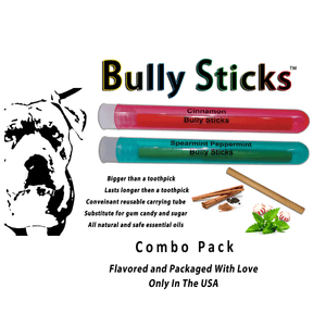 Bully Stick 4" All Natural Birchwood Flavored Human Chewing Sticks Available In Cinnamon And Mint