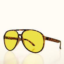 Load image into Gallery viewer, 90s Large Yellow Lens Aviator Sunglasses - Calzini