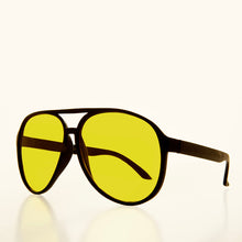 Load image into Gallery viewer, 90s Large Yellow Lens Aviator Sunglasses - Calzini
