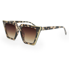 Load image into Gallery viewer, The CEO - Sustainable Tortoise Frame Brown Lens Cateye Sunglasses