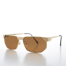 Load image into Gallery viewer, 80s Gold Polygon Frame Vintage Sunglass - Cliff