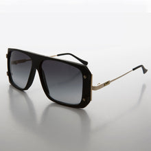 Load image into Gallery viewer, Flat Top Hip Hop 80s Vintage Sunglass with Gold Temples - Cool