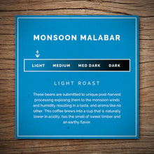 Load image into Gallery viewer, Light-Medium Starter Pack (Monsoon Malabar, Breakfast Blend, Bourbon Infused; 12OZ)