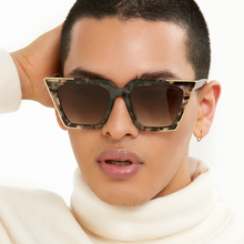 Load image into Gallery viewer, The CEO - Sustainable Tortoise Frame Brown Lens Cateye Sunglasses