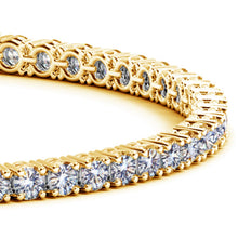 Load image into Gallery viewer, Lab Grown Round Diamond Tennis Bracelet in 14k Yellow Gold (7 cctw F/G VS2/SI1)