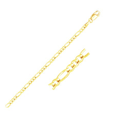 Load image into Gallery viewer, 2.6mm 10k Yellow Gold Link Figaro Bracelet