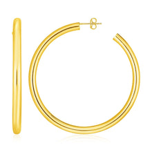 Load image into Gallery viewer, 14k Yellow Gold Polished Hoop Earrings