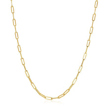 Load image into Gallery viewer, 14K Yellow Gold Wide Paperclip Chain (3.3mm)