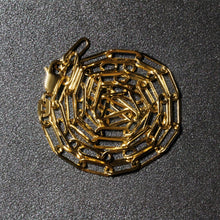 Load image into Gallery viewer, 14K Yellow Gold Wide Paperclip Chain (3.3mm)