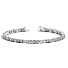 Load image into Gallery viewer, Lab Grown Round Diamond Tennis Bracelet in 14k White Gold (6 cctw F/G VS2/SI1)