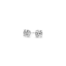 Load image into Gallery viewer, 1 cttw Certified IGI Lab Grown Round Diamond Stud Earrings 14k White Gold (G/VS2)