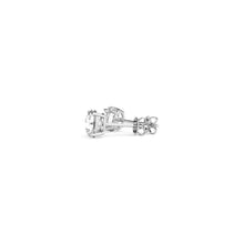 Load image into Gallery viewer, 1 cttw Certified IGI Lab Grown Round Diamond Stud Earrings 14k White Gold (G/VS2)