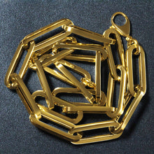 Load image into Gallery viewer, 14k Yellow Gold Extra Wide Paperclip Chain Necklace