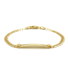Load image into Gallery viewer, 14k Yellow Gold Curb Link Style Children's ID Bracelet